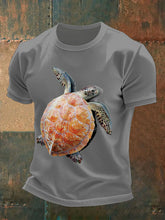 Männer Spaß Schildkröte Print T-Shirts